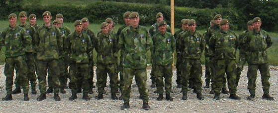 Plutonen samlad efter att ha mottagit NATO-medaljen den 6 juni 2002